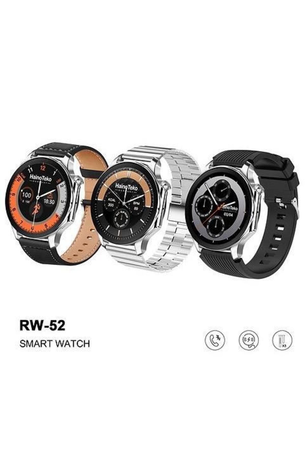 Haino Teko RW-52 Andorid İOS HarmonyOS Uyumlu Akıllı Saat Siyah Gümüş