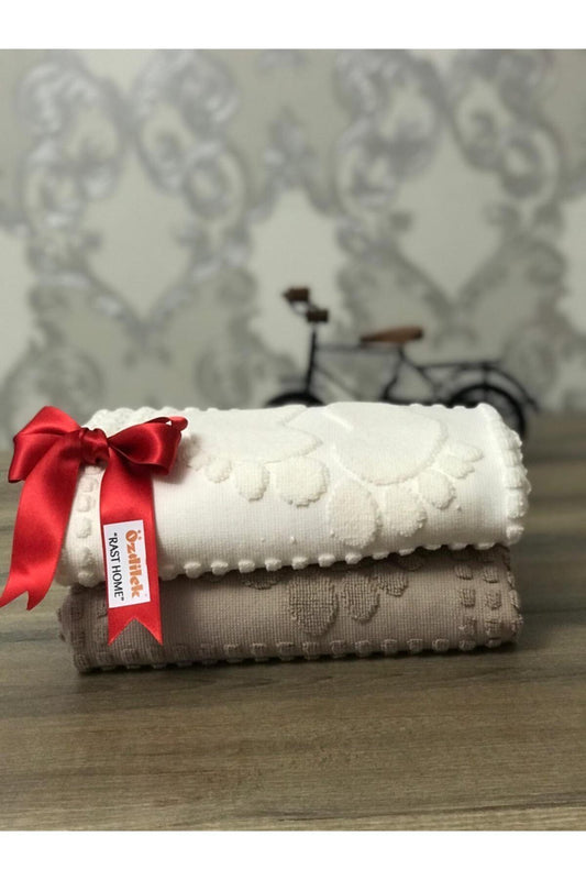 Banyo Ayak Havlusu 2li - Krem - Bej