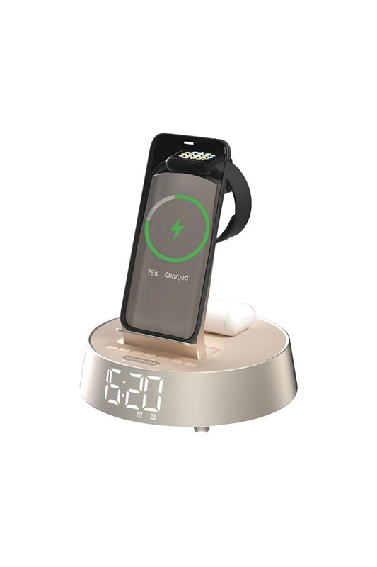 Altısı Bir Arada Şarj İstasyonlu Bluetooth Hoparlör - KVK Teknik Servis Garantili